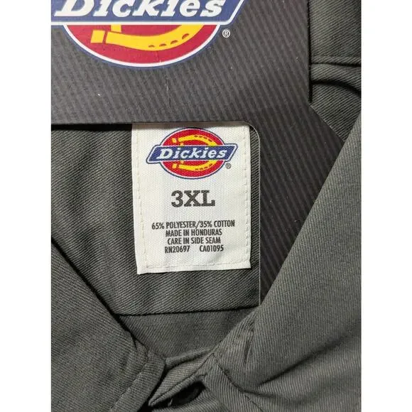 Dickies Short Sleeve Twill Work Shirt Mens 3XL Dark Green Original Fit Pockets - Picture 4 of 8